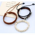 SHANGJIE OEM RETRO PULLIZACIÓN DE CUERO ROPA Pulsera de cuero Hombres Sublimación para hombres Pulseras personalizadas